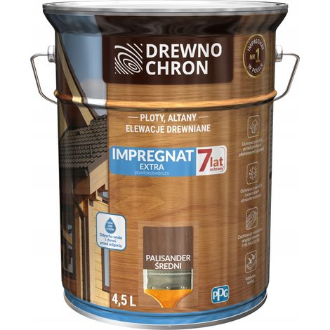 Imprégnation de bois extra Drewnochron Palissandre moyen 4,5 L 1 pièce.