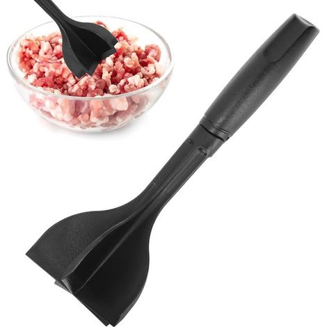 Schiacciacarne x 2, tritacarne multifunzionale in nylon per hamburger, tritacarne ad alta temperatura per patate, manzo e tacchino, pentole in nylon antiaderenti.