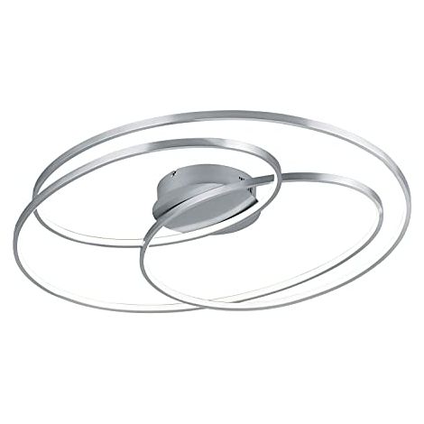 Plafoniera LED, metallo, nichel opaco, 80x14,5x65 cm, Gale (1/4)