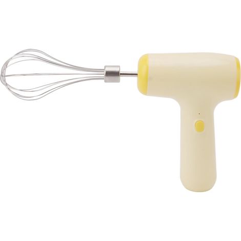 Mini batteur électrique à main sans fil pour la maison, 5 vitesses, beige (1/5)