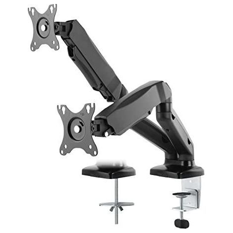 Deltaco ARM 1300 supporto monitor doppio nero regolabile