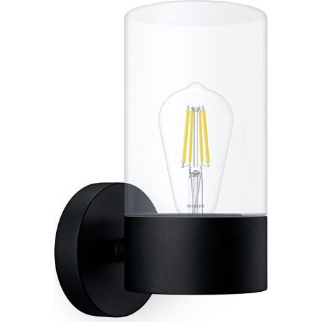Philips Flareon Wandleuchte Außen (Schwarz) - E27 Fassung (1/4)