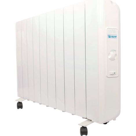 Radiateur électrique à inertie fluide 1670W FARHO Eco R Ultra 10 Eléments Analogique Roues incluses Basse Consommation Garantie 20 ans