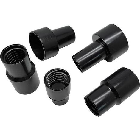 Lot de 5 raccords de tuyau pour POWERTEC 70347, destinés aux outils électriques pour le travail du bois et aux aspirateurs d'atelier (usage domestique et eau/poussière). (1/5)