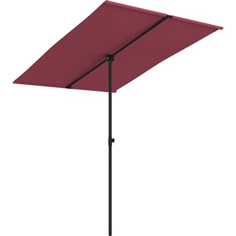 Ombrellone Parasole da Giardino con Palo in Alluminio 2x1,5 m Bordò (1/5)