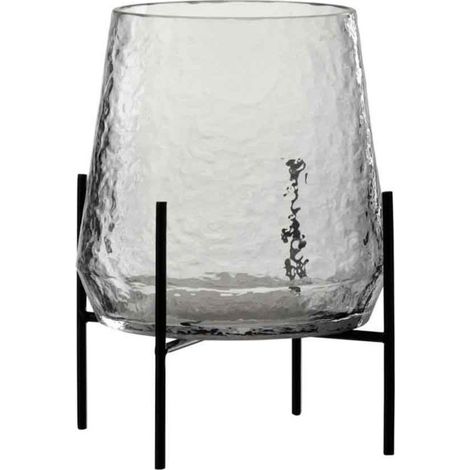 Vase Design sur Pied "Irrégulier" 25cm Transparent