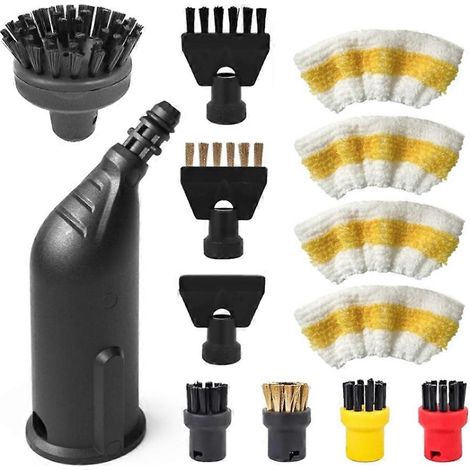 Kit d'accessoires pour nettoyeurs vapeur Karcher SC1, SC2, SC3, SC4, SC5 - Comprend des buses, des brosses et des chiffons (1/5)