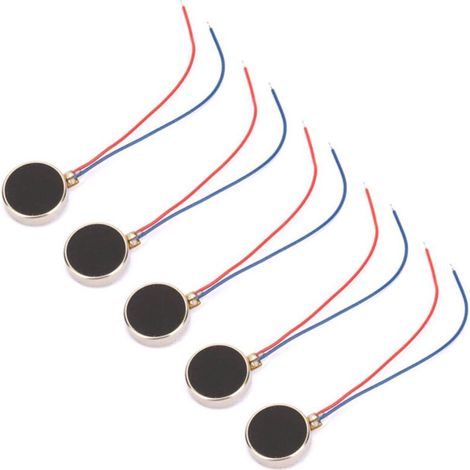 Xiuganpo Moteur à Courant Continu pour Téléavertisseur de Téléphone, Micromoteur Vibrant à Pièces, 10x2mm, 11000 Tr/min, 1020 pour Téléphones Mobiles, Paquet de 5 (27mm). (1/5)