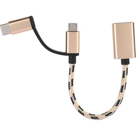 2-in-1 OTG-Typ-C-Übertragungskabeladapter, USB 3.0 elektronischer Übertragungsanschluss (vergoldet) (1/5)