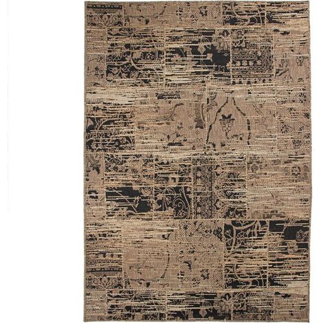 DJERBA - Tapis aux motifs vintages et orientaux beige 140x200 (1/4)