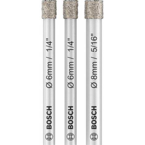 Jeu de forets diamantés Bosch Expert for Ceramic (6, 6, 8 mm)
