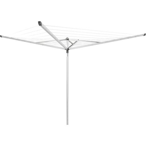 Séchoir Extérieur 40 m + Douille Plastique + Housse de Protection Gris 189 x 189 x 190 cm (1/5)