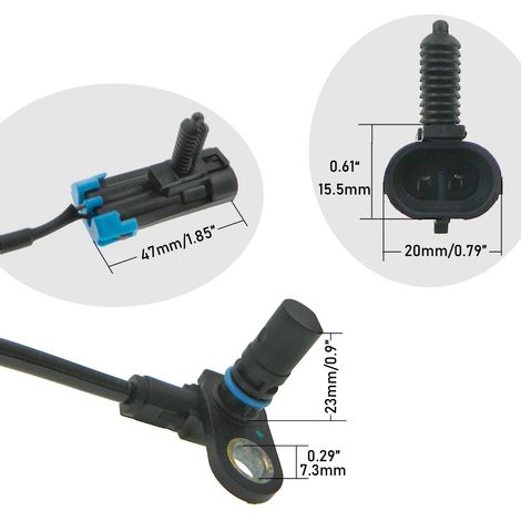 Capteur de vitesse pour ABS Chevrolet : 20938121 10384745 15872664 (1/4)