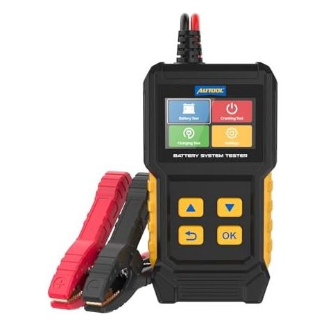 Autobatterietester, 12/24V Batterie, 30-2000 CCA, Start- und Ladetests, Digitaler Lichtmaschinenanalysator für Auto/Motorrad/Boot - (1/5)
