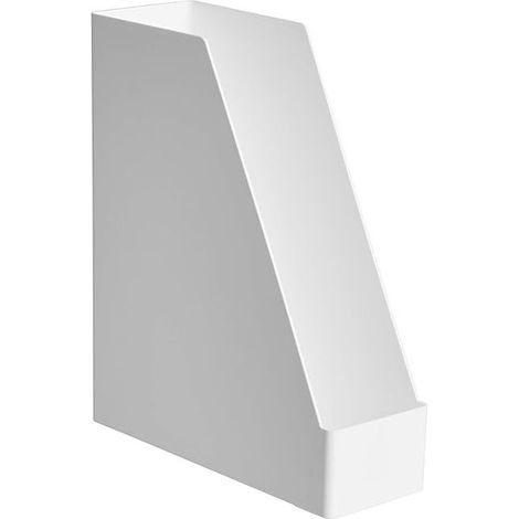Organizador de revistas de plástico blanco (1/5)