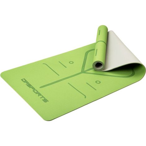 Tapis de Yoga Antidéprant Zenitude 61x183cm Vert (1/2)