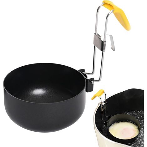 GDHZS- 2PCS Pocheuse à œufs pliable–Bouilleur à œufs Anneaux anti-adhésifs Cuiseur à œufs pochés Coquetier résistant à la chaleur antiadhésif Accessoires (1/5)