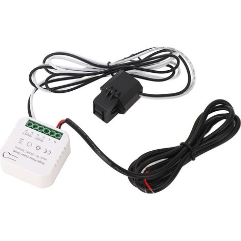 Compteur d'énergie intelligent pour compteur de consommation d'électricité ZigBee kWh avec transformateur de courant à pince de 80 A 90-250 V CA-AquaForge (1/5)