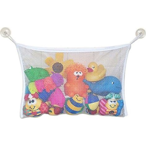 Sac Rangement Jouets Bain - Organisateur Maille avec 42 Ventouses - Pour Salle De Bain Carrelée ou Vitree - 45 x 34 cm - 1 Piece