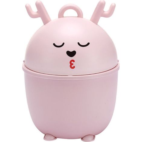 Mini Poubelle De Bureau Avec Couvercle,Poubelle Portable,Petite Poubelle Mignonne (1/5)