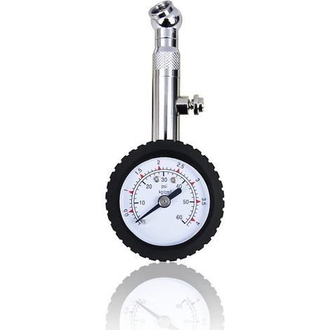 Manomètre numérique de pneu, 0-60 PSI, 11 x 4,6 x 2,8 cm, alliage et caoutchouc, mesure de pression, voiture (1/5)