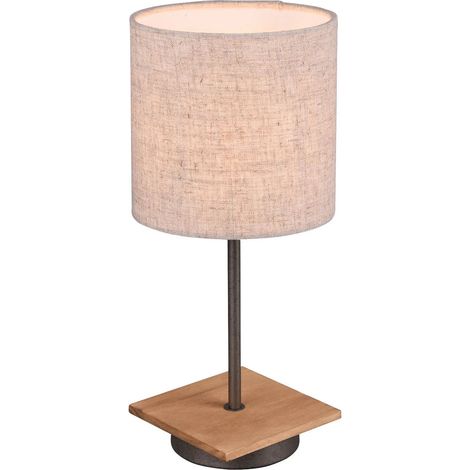 Lampe de table ELMAU argent, abat-jour beige Trio E14 (1/5)