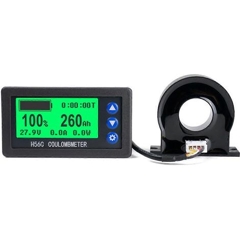 Batteriemonitor mit Hall-/Coulomb-Effekt, DC 8–100 V 100 A, LiFePO4, Blei-Säure, Lithium-Ionen, Kapazitäts- und Leistungsanzeige (1/5)