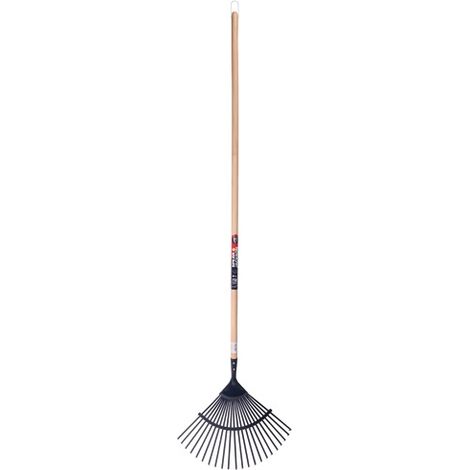 Scope per prato con denti piatti da 22, manico in faggio 130 cm - Spear & Jackson