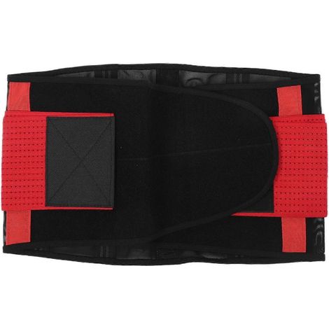 Ceinture de soutien lombaire ajustable et respirante, taille M, rouge (1/4)