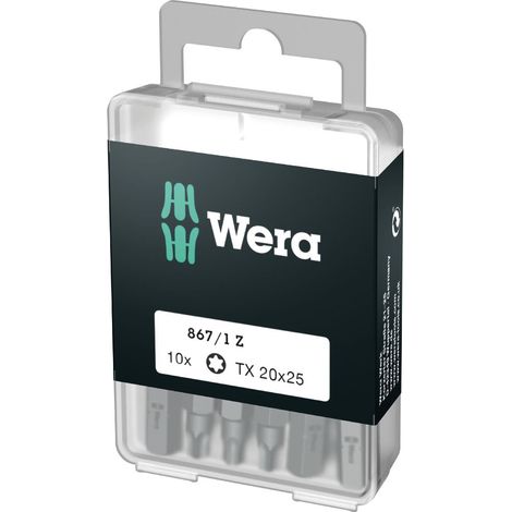 Wera 05072409001 867/1 Z DIY SiS Inserto TX Impronta (cacciavite): 1/4 (6.3 mm) Forza: TX TX 25 25 mm