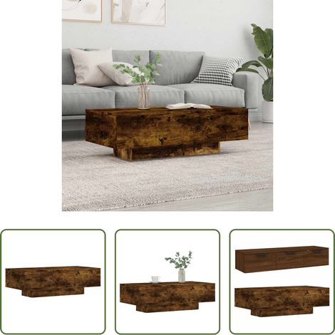 Wohnzimmer Couchtisch - Couchtisch Räuchereiche 100x49,5x31 cm Holzwerkstoff (1/5)