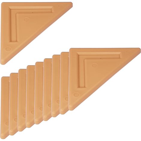 10x Embout de pied étagère 58mm en plastique à coller clouer ou à visser Meuble Patin Glissant Protection Glisseur Sol Parquet Carrelage, marron clair (1/3)