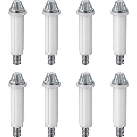 Pair Lot de 8 pivots inférieurs pliables en acier au carbone pour portes de placard, diamètre extérieur 3/8\", pour la réparation de quincaillerie de portes d'armoires.