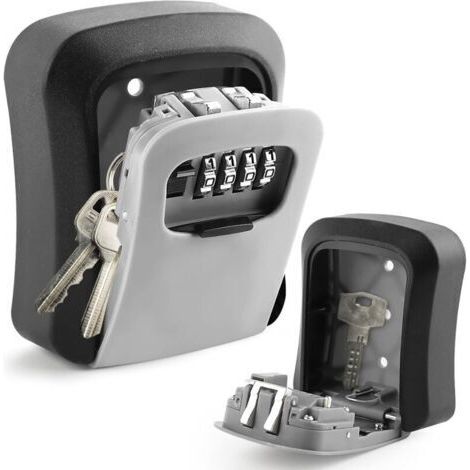 Boite a Cle Securisee,Boite a Clefs Sécurisée Exterieur, Boite a Clefs Murale de avec Code à 4 Chiffres, Boîte à Clés (1/4)