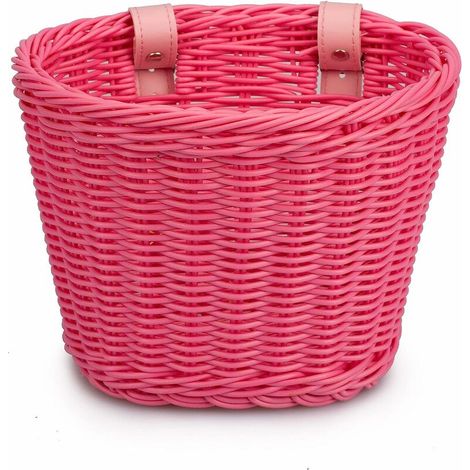 Vélo Avant Panier Filles Garçons Petits Enfants Cadeaux Tissé À La Main En Plastique Vélo Décoration Mignon Amovible Vélo Accessoires Paniers Femmes Plage Adulte Croiseurs Scooter Petit Panier (1/5)