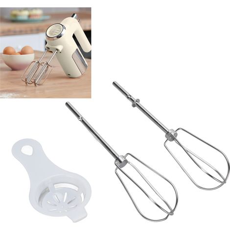 Accesorios para batidora de mano: batidor de acero inoxidable 304 con separador de huevos 2 piezas de alta calidad y fácil montaje. (1/5)