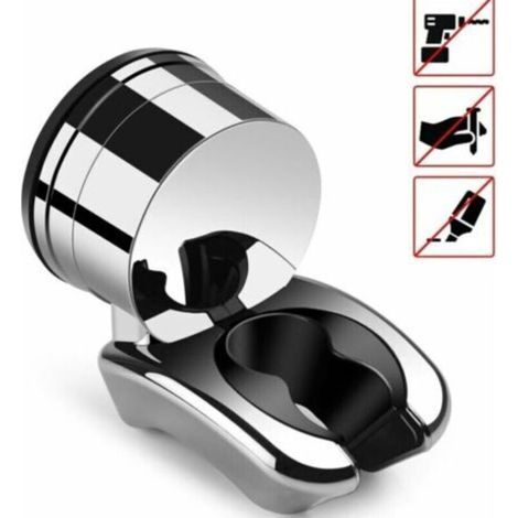 Supporto per doccia, regolabile con ventosa, da fissare a parete, adatto per soffioni doccia e accessori per il bagno. (1/4)