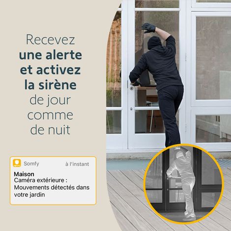 Somfy Telecamera Esterna V2 – 1080p, Rilevamento Intelligente, Sirena 110 DB, 2 Pezzi - 2