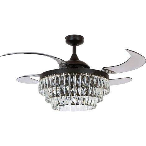 Retractable ceiling fan Fanaway Veil Black
