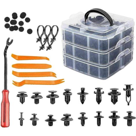 650 clips de fixation automobile, clips de fixation mixtes pour carrosserie, rivets à pression, pare-chocs, garnitures de porte et panneaux de carrosserie, fixations K (1/5)