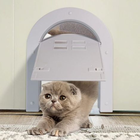 [NIEMALS VERWENDET] Einzigartig geformte Katzenklappe für den Innenbereich, abschließbare Tür für Hunde und Katzen bis zu 150 cm