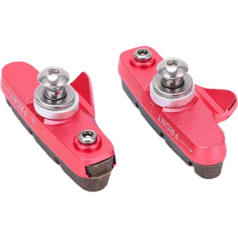 Plaquettes de frein CANSUCC (lot de 2) pour vélo de route et VTT, compatibles avec les freins V-Brake (rouges). (1/5)