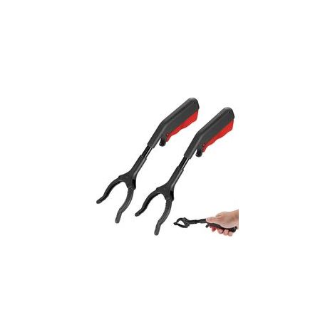 2 Pcs Pince de Préhension pour Séniors, 29cm Pince à Déchets Courte, Pince à Ordures pour Enfants et Adultes, Pince de Ramassage Portable pour Jardin (1/5)