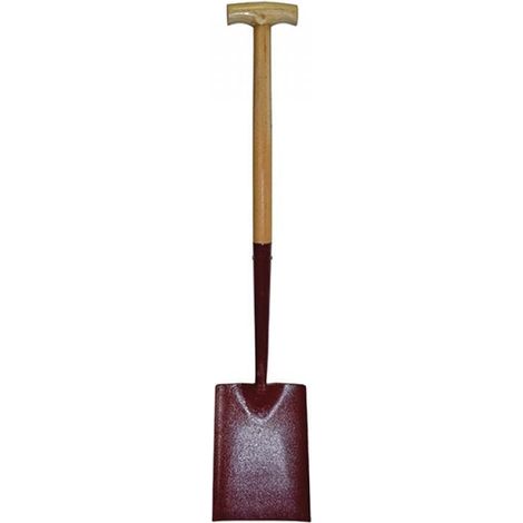 Faithfull No.000 Solid Socket Square-Mouth Shovel with T-Handle and 700mm Ash Shaft (1/2)