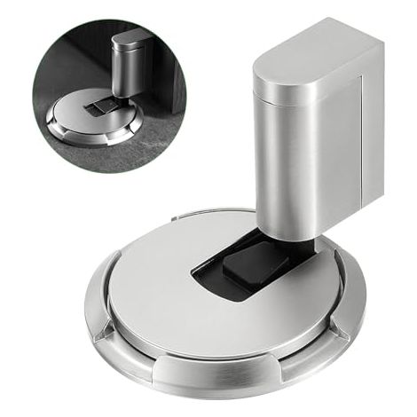Tope de puerta adhesivo para suelo - Tope de puerta magnético resistente sin taladrar Cuña de puerta autoadhesiva Tope de puerta mecánico para suelo Tope de puerta magnético Tope de manija de puerta p