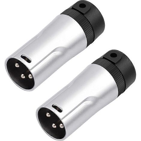 Adaptateur XLR pour microphone à souder, connecteur XLR mâle 3 broches plaqué or, coudé à 90°, fiche audio XLR mâle (1/5)