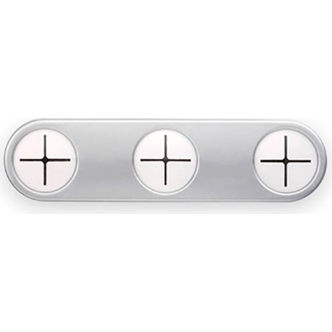 Colgador Triple Pvc Flexible 43x162x22mm Cromado Mate Adhesivo Inofix (1/3)