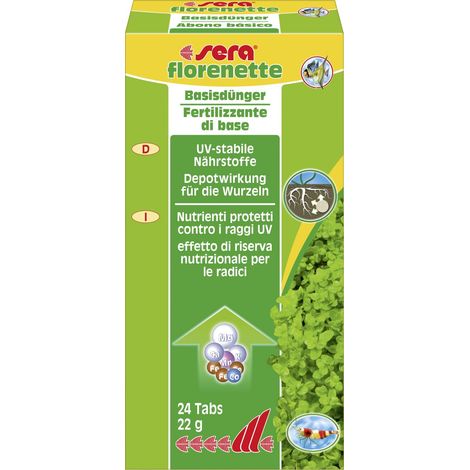 Sera Dünger für Aquarienpflanzen florenette 24 Tabs Pflanzendünger