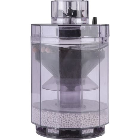 Cubo de filtro externo redondo de PVC para acuarios con perlas activas: limpieza automática sin bomba. (1/5)