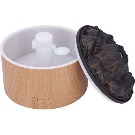 Humidificateur diffuseur de lumière LED 330 ml, lumière bicolore, 4 minuteries, effet flamme volcanique, télécommande, prise UE (1/5)